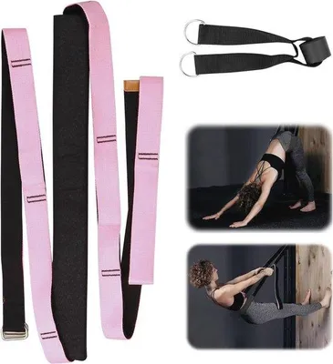 Produktbild von Famanu Yoga-Hängematte für Aerial Yoga und Stretch-Übungen - Elastische Bänder - Rosa