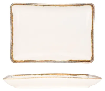 Image de Plat de service Kütahya Porselen - Fluer Amber - Porcelaine - 18 x 13 cm