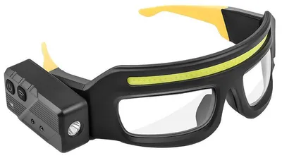 Produktbild von LED Schutzbrille mit Licht, Fahrrad und Motorrad Brille Typ-C aufladbar Anti Beschlag Outdoor Schweißen