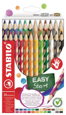 Immagine prodotto di STABILO 332/24 Matite colorate STABILO EASYcolors R, colori assortiti, 24 pezzi.
