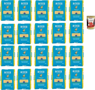 Produktbild von De Cecco Stellette N°75, 100% Italienisch Pasta Nudeln 20x 500g + Italian Gourmet Polpa 400g