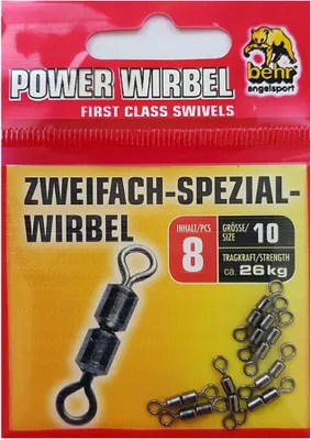 Produktbild von 8 Tönnchenwirbel Forellen Wirbel zweifach Gr. 10