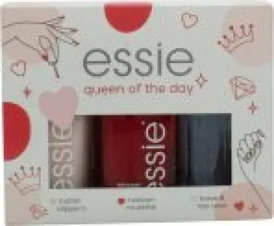 Immagine prodotto di Set regalo smalti Essie Queen Of The Day 13,5ml Ballet Slippers + 13,5ml Russian Roulette + 13,5ml Base & Top Coat