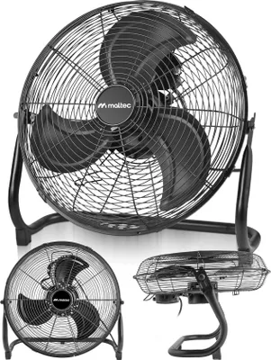 Obrázok produktu pre Podlahový ventilátor Podstavný ventilátor Cirkulačný ventilátor MalTec W-OC150WT Black Veterný stroj tichý 45 cm vysoký prietok vzduchu do spálne kancelárie