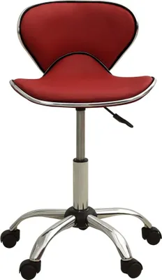 Produktbild von vidaXL Friseur Rollhocker Weinrot Kunstleder