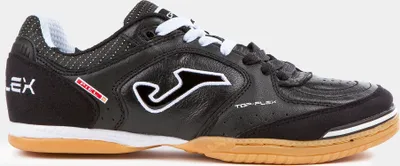 A single black Joma Top Flex football boot is shown from the side against a white background.