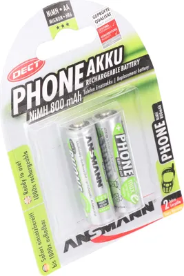 Zdjęcie produktu dla Ansmann akumulator NiMH Mignon 800mAh DECT opakowanie blister 2 szt