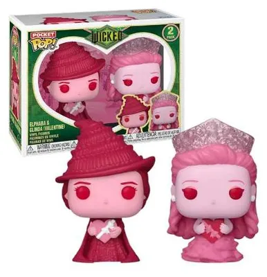Produktbild von Funko Pocket Pop! - Wicked - Elphaba & Glinda (Valentine 2-pack)