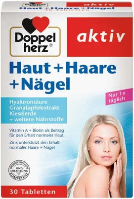 Produktbild von Doppelherz Haut + Haare + Nägel Tabletten, 30 St. Tabletten