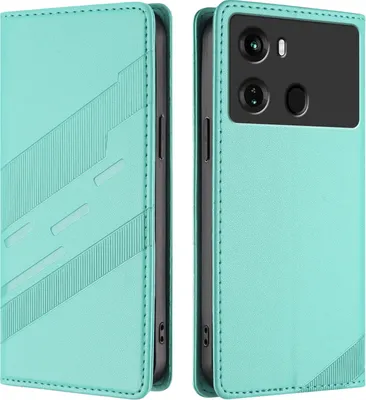 Produktbild von Hülle für itel P40, Kunstleder Brieftaschen Handyhülle mit Kartenfach und Standfunktion Türkis