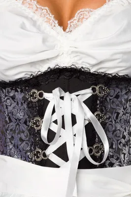 Zdjęcie produktu dla Dirndline Dirndl z bluzką Srebrny - Biały - Czarny - 2XL