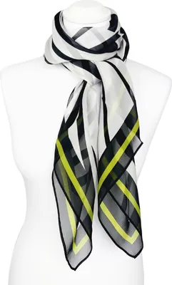 Produktbild von TINITEX Seidentuch Halstuch Zebra grün Seide 110x110 cm