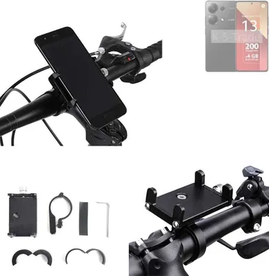 Produktbild von K-S-Trade Handyhalterung für das Fahrrad kompatibel mit Xiaomi Redmi Note 13 Pro 4G Halter Lenkstange Fahrradhalterung Motorrad Bike Mount
