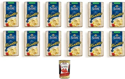 Produktbild von RIso Scotti- Idealer Reis für Risotto 12x 1000gr + Italian Gourmet polpa 400g