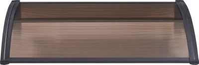 Produktbild von Vordach ’Mellerud’ Polycarbonat 100 x 60 cm Schwarz/Braun