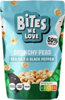 Produktbild von BitesWeLove Crunchy Peas Sea Salt & Black Pepper 100g