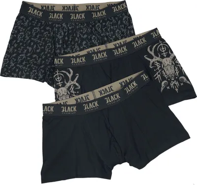 Produktbild von Black Premium by EMP Herren Celtic fine lines Dreierpack Boxershorts schwarz L