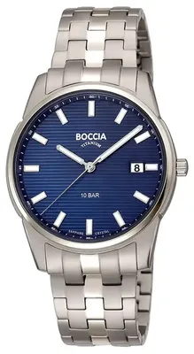 Produktbild von Boccia 3686-01 Herrenuhr Quarz Titan mit Saphirglas