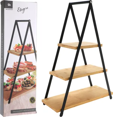 Produktbild von 3-stöckige Bambusplatte 38x16,5x53 cm