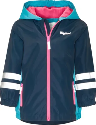 Productafbeelding van Playshoes Regenjas voor kinderen, uni, gevoerd, marineblauw/turquoise, maat 152