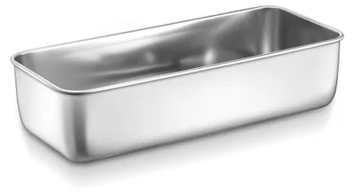 Produktbild von Edelstahl Kastenform - Backform für Kuchen und Brot - 31,5 x 13,6 x 7,5 cm
