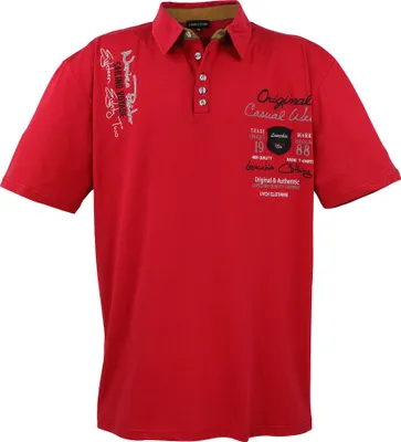 Produktbild von Lavecchia Herren Poloshirt LV-610 (Rot, 4XL)