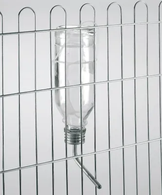 Produktbild von KERBL Trinkflasche für Kaninchen Tränken Glas Aluröhrchen 500 ml 74125