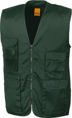 Produktbild von Result WORK-GUARD R45X | Herren Arbeitsweste Safari Vest - Farbe: Lichen Green - Größe: XXL