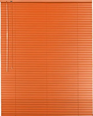 Produktbild von Alu Jalousie Aluminiumjalousie 185 x 220 cm orange Rollo Jalousette Bedienseite links