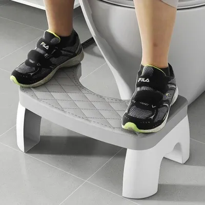 Produktbild von STUNQ® Anti-Rutsch-Toilettenstufe – Bequemer Hockstuhl, tragbare Badezimmerhilfe, Fußstütze für Erwachsene und Kinder jeden Alters