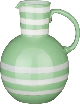Produktbild von Mica Decorations Bazaar Vase - H21 x Ø18 cm - Glas - Grün
