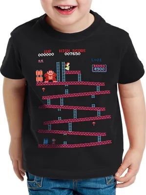 Produktbild von style3 Retro Kong Kinder T-Shirt geek nerd gamer