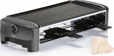 Produktbild von Princess 162840 Raclette 8 Grill und Teppanyaki Party, 8 Person(en), Schwarz, Rechteckig, Aluminium, 420 x 210 mm, Drehregler