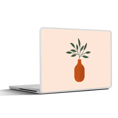 Produktbild von MuchoWow® Laptop Aufkleber Sticker Cover Vase - Pflanze - Pastell. 30x22 cm - Laptop-Sticker
