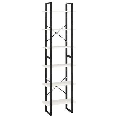 Image de Étagère de rangement Blanc 60x30x210 cm Bois de pin massif