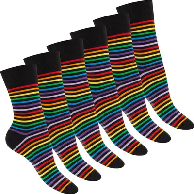 Produktbild von Footstar Damen Ringel Socken (6 Paar) - Multicolor 35-38