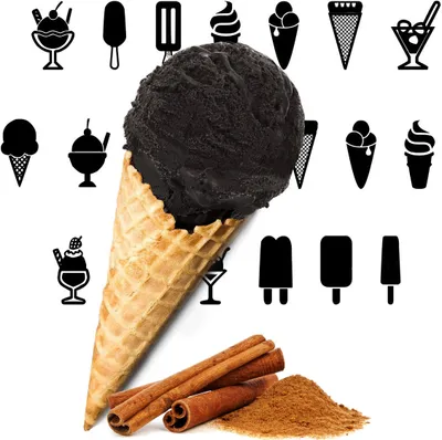 Produktbild von Zimt Schwarzes Eispulver Vegan Zucker-, laktosefrei 333 g