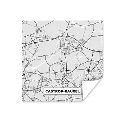 Produktbild von MuchoWow® Poster Karte - Stadtplan - Deutschland - Castrop-Rauxel - Karte 75x75 cm - Wand Dekoration