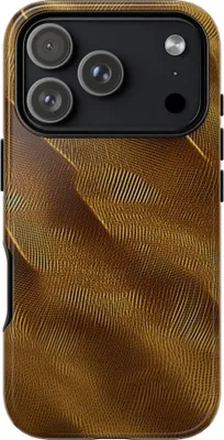 Produktbild von Goldene Samtstruktur mit Muster – Hülle Kompatibel mit iPhone 17 Pro