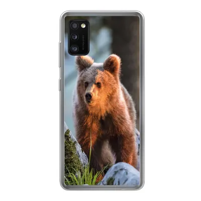 Produktbild von MuchoWow® Handyhülle Schutzhülle Hülle für Samsung Galaxy A41 Bär - Braun - Tier Silikon Softcase Handy Hülle - Mobiltelefon