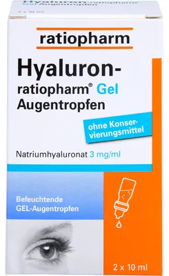 Produktbild von Hyaluron-ratiopharm Gel Augentropfen bei trockenen und gereizten Augen, 20 ml Lösung