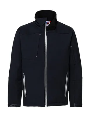 Produktbild von RUSSELL  Herren Softshell Jacke Kragen Winddicht Sport Übergangsjacke, Größe:M, Farbe:French Navy