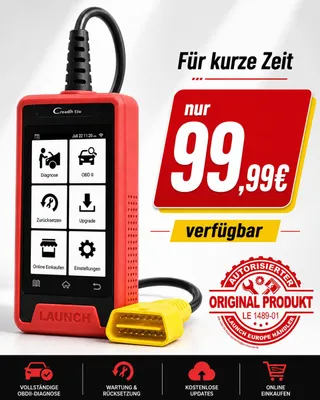 Produktbild von LAUNCH CRE Euro 1 Elite Profi Diagnosegerät gleiche Funktionen wie Launch X-431 Systeme, KI-generiertes Bild
