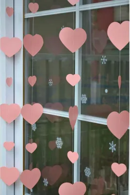Produktbild von Oblique Unique 2 Deckenhänger Herz Girlande Hochzeit Geburtstag Feier Deko - rosa
