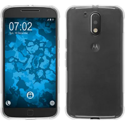 Produktbild von PhoneNatic Case kompatibel mit Motorola Moto G4 Plus - clear Silikon Hülle ShockProof + 2 Schutzfolien
