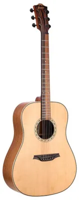 Produktbild von Bromo BAT1 Tahoma Dreadnought – massive Fichte, Mahagoni‑Korpus, Amara Ebony, Satin Natur