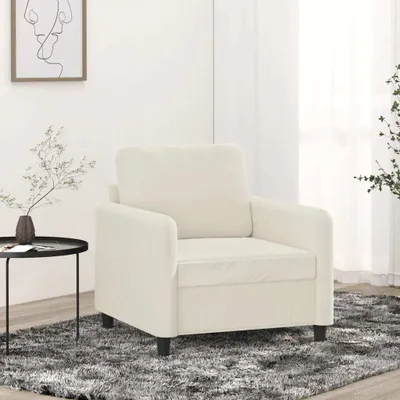 Produktbild von Design Sessel Creme 60 cm Samt, Schlafsofas 2024 Neu