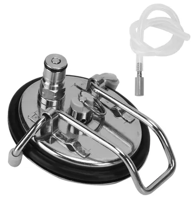 Karbonisierungsdeckel für Bierfass, Edelstahl, 0,5 µm Stein, 130 PSI