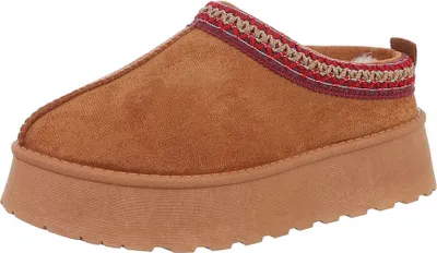 Produktbild von Ital-Design Damen Stiefeletten Plateaustiefeletten Warm gefüttert Wildlederoptik Snowboots 87475128 Camel Gr.  39