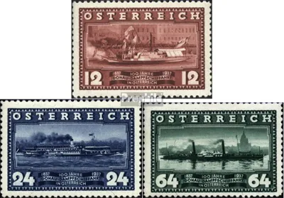 Produktbild von Briefmarken Österreich 1937 Mi 639-641 (kompl.Ausg.) Gefälligkeitsentwertung gestempelt Schiffahrt
